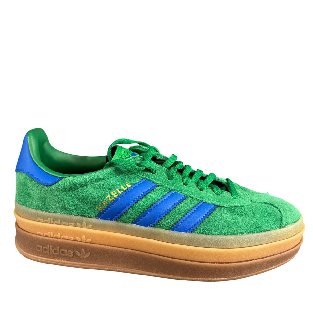 Adidas Gazelle Bold Green Blue Gum Platform Sneakers ID6990 Women 9